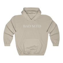 Load image into Gallery viewer, Bad seed white letters Hooded Sweatshirt