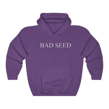 Load image into Gallery viewer, Bad seed white letters Hooded Sweatshirt
