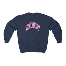 Load image into Gallery viewer, HollyHood Crewneck Pink Letters
