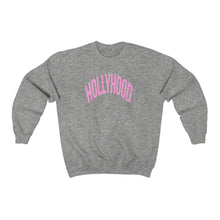 Load image into Gallery viewer, HollyHood Crewneck Pink Letters
